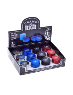 MINI POCKET GRINDER (30 MM) - DISPLAY 12 UDS - COLORES VARIOS - CHAMP 