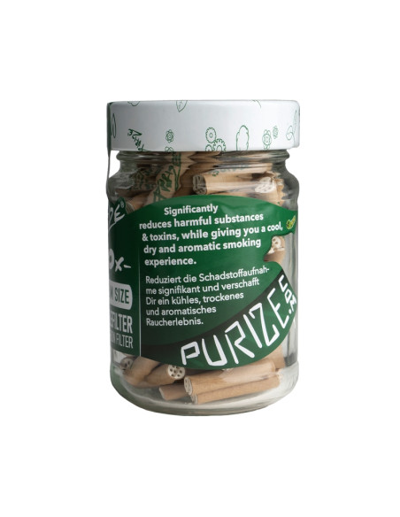 FILTROS PURIZE XTRA SLIM (100 UDS / TARRO CRISTAL) ORGANICO
