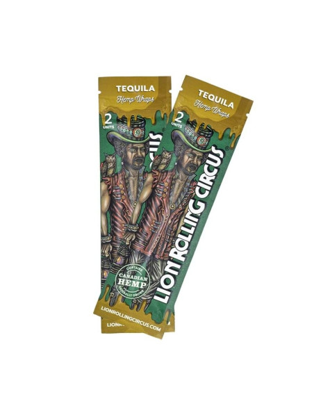 LION ROLLING CIRCUS HEMP WRAP TEQUILA (DISPLAY 25 SOBRES)