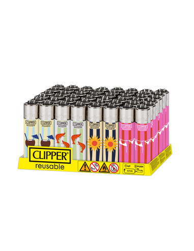MECHERO CLIPPER CLASSIC LARGE SUMMER (DISPLAY 48 UDS)