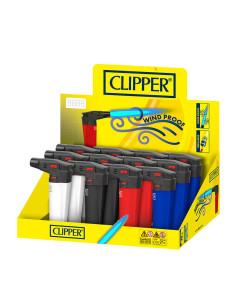 MECHERO CLIPPER MEDIUM TORCH SOLID - BLISTER (DISPLAY 12 UDS)