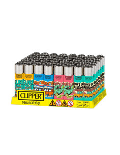 MECHERO CLIPPER CLASSIC LARGE POP ART 2 (DISPLAY 48 UDS)