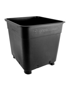MACETA NEGRA CUADRADA 25 LTR ECO (30 UNIDADES)