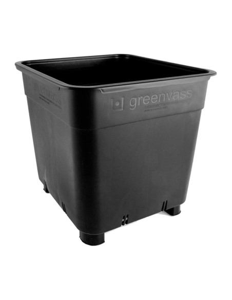 MACETA NEGRA CUADRADA 25 LTR ECO (30 UNIDADES)