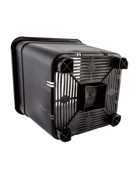 MACETA NEGRA CUADRADA 25 LTR ECO (30 UNIDADES)