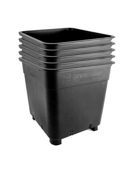 MACETA NEGRA CUADRADA 25 LTR ECO (30 UNIDADES)