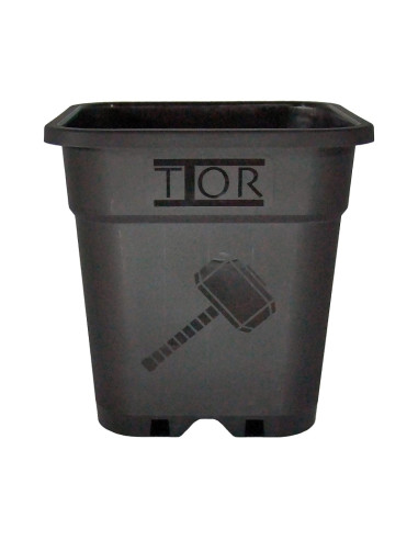 MACETA NEGRA CUADRADA 18 LTR  THOR ECO (20 UNIDADES)