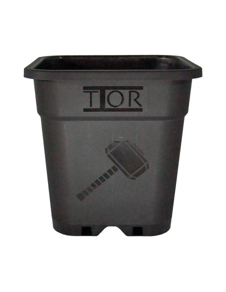 MACETA NEGRA CUADRADA 18 LTR  THOR ECO (20 UNIDADES)