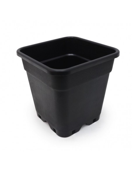 MACETA PURE NEGRA CUADRADA 14LTR 28X28X28CM 30 UDS PURE FACTORY  MACETAS Y BANDEJAS